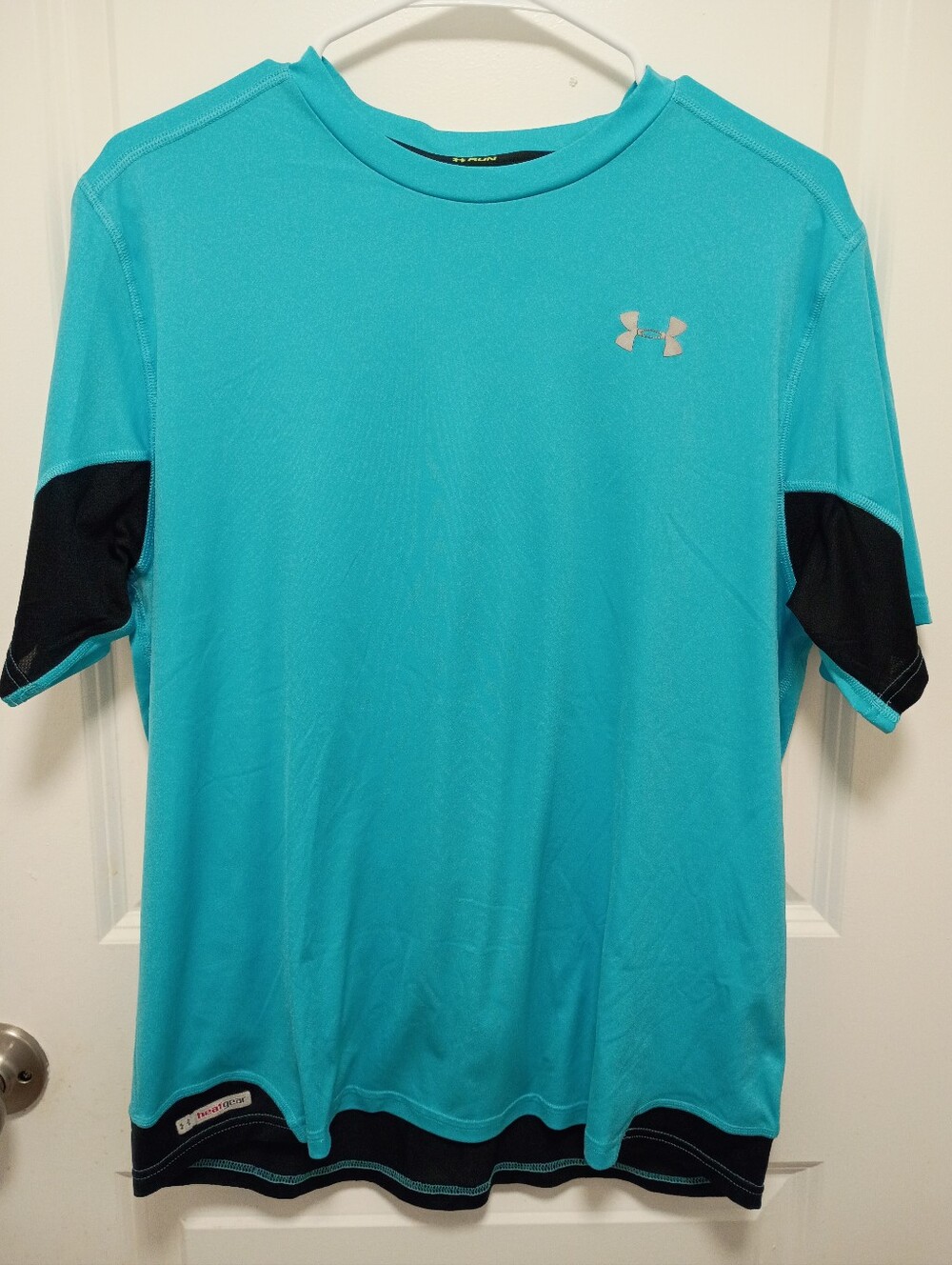 Under Armour Teal and Black Short Sleeve Men's Athletic Shirt